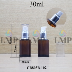 Chai thủy tinh nâu đầu giọt giọt xi