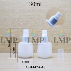 Chai thủy tinh bầu đầu phun sương xi 1 viền