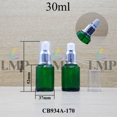 Chai thủy tinh vát đầu xịt giọt xi 30ml