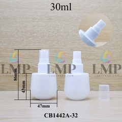 Chai thủy tinh bầu đầu phun sương sọc