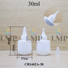 Chai thủy tinh bầu nắp nhọn sọc