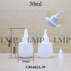 Chai thủy tinh bầu nắp nhọn sọc