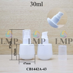 Chai thủy tinh bầu đầu xịt giọt 1 viền