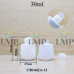Chai thủy tinh bầu nắp bật trơn