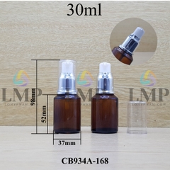 Chai thủy tinh vát đầu xịt giọt xi 30ml