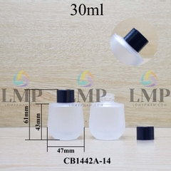 Chai thủy tinh bầu nắp vặn trơn