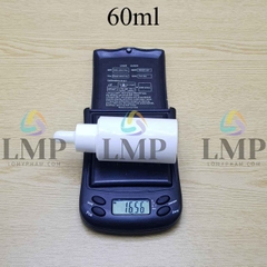 Chai PETG vai ngang nắp bóp khoen nhựa 60ml