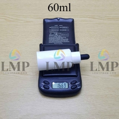 Chai PETG vai ngang nắp bóp khoen nhựa 60ml