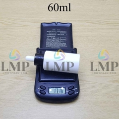 Chai PETG vai ngang nắp bóp khoen nhựa 60ml