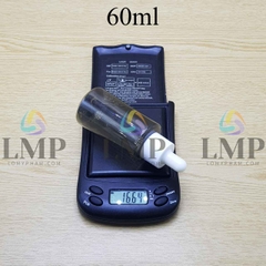 Chai PETG vai ngang nắp bóp khoen nhựa 60ml