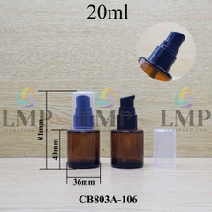 Chai thủy tinh nâu đầu giọt giọt 1 viền