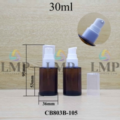 Chai thủy tinh nâu đầu giọt giọt 1 viền