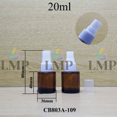 Chai thủy tinh nâu đầu phun sương sọc