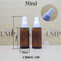 Chai thủy tinh nâu đầu phun sương sọc