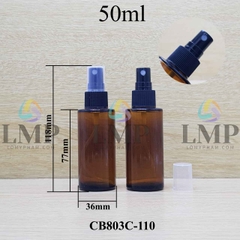 Chai thủy tinh nâu đầu phun sương sọc