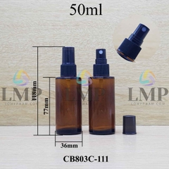 Chai thủy tinh nâu đầu phun sương sọc