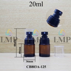 Chai thủy tinh nâu đầu phun sương loại nhỏ