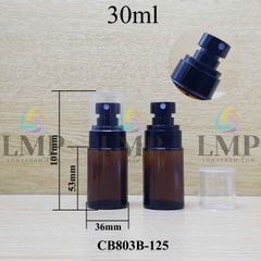 Chai thủy tinh nâu đầu phun sương loại nhỏ