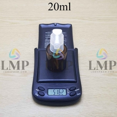 Chai thủy tinh nâu đầu xịt mũi 90 độ