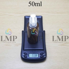 Chai thủy tinh nâu đầu xịt mũi 90 độ