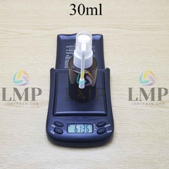 Chai thủy tinh nâu đầu xịt mũi 360 độ