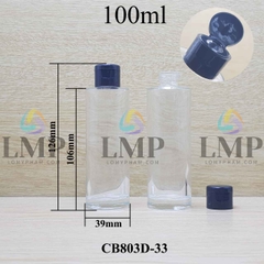 Chai thủy tinh nắp bật trơn bóng