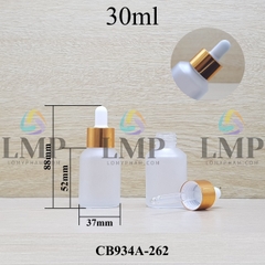 Chai thủy tinh vát nắp bóp khoen nhôm 30ml