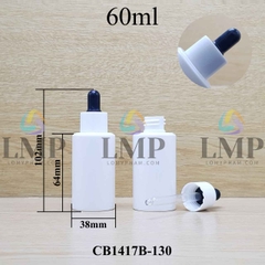 Chai PETG vai ngang nắp bóp khoen nhựa 60ml