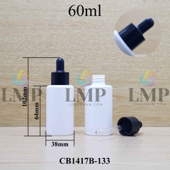 Chai PETG vai ngang nắp bóp khoen nhựa 60ml