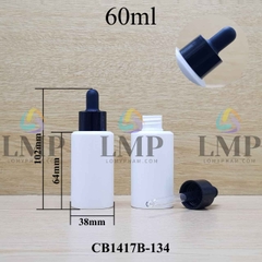 Chai PETG vai ngang nắp bóp khoen nhựa 60ml