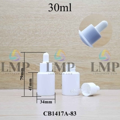 Chai PETG vai ngang nắp bóp khoen nhựa 30ml