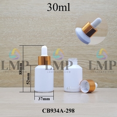 Chai thủy tinh vát nắp bóp khoen nhôm 30ml
