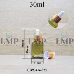 Chai thủy tinh vát nắp bóp khoen nhôm 30ml