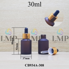 Chai thủy tinh vát nắp bóp khoen nhôm 30ml