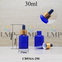 Chai thủy tinh vát nắp bóp khoen nhôm 30ml