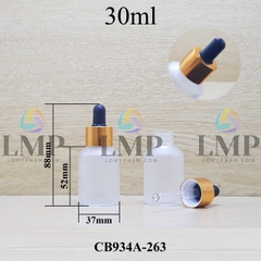 Chai thủy tinh vát nắp bóp khoen nhôm 30ml