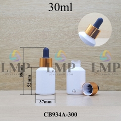Chai thủy tinh vát nắp bóp khoen nhôm 30ml