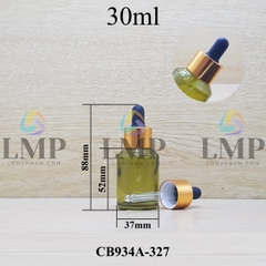 Chai thủy tinh vát nắp bóp khoen nhôm 30ml