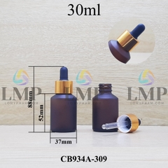 Chai thủy tinh vát nắp bóp khoen nhôm 30ml