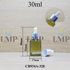 Chai thủy tinh vát nắp bóp khoen nhôm 30ml