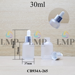 Chai thủy tinh vát nắp bóp khoen nhôm 30ml