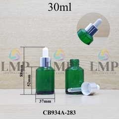 Chai thủy tinh vát nắp bóp khoen nhôm 30ml