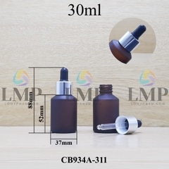 Chai thủy tinh vát nắp bóp khoen nhôm 30ml