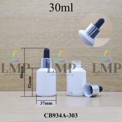 Chai thủy tinh vát nắp bóp khoen nhôm 30ml
