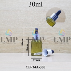 Chai thủy tinh vát nắp bóp khoen nhôm 30ml