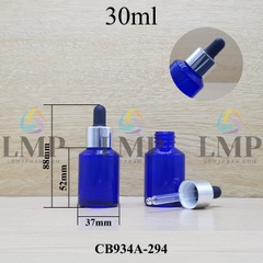 Chai thủy tinh vát nắp bóp khoen nhôm 30ml