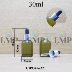 Chai thủy tinh vát nắp bóp khoen nhôm 30ml