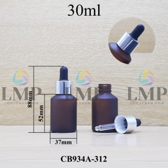 Chai thủy tinh vát nắp bóp khoen nhôm 30ml