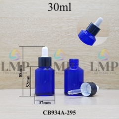 Chai thủy tinh vát nắp bóp khoen nhôm 30ml