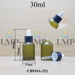 Chai thủy tinh vát nắp bóp khoen nhôm 30ml